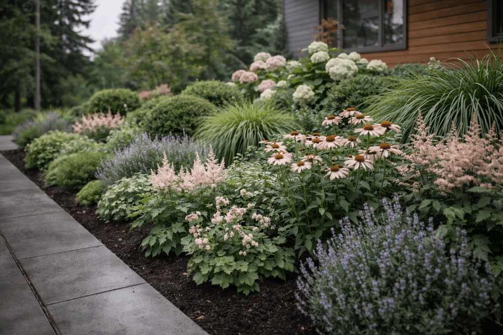 Garden Beds: Beautiful garden installations to add color and texture.